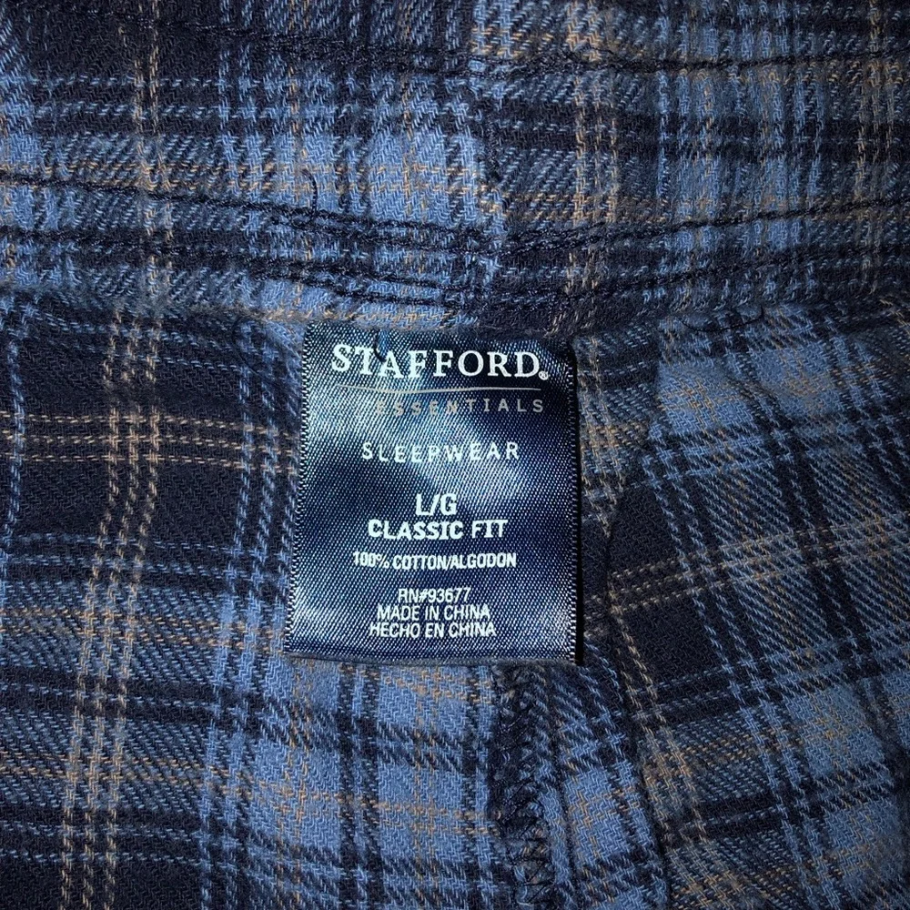 Stafford. Pajama Pants. Size Large. Blue color. - Picture 6 of 8